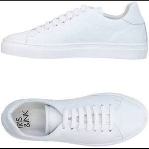 Iris & Ink White Leather Sneakers